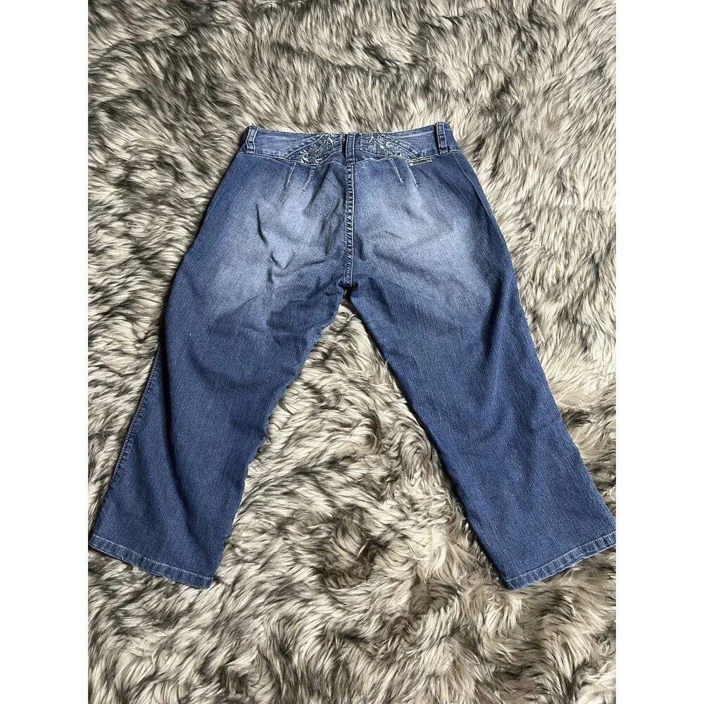 Vintage Y2K Capri Denim Jeans Secret Love Sz 12 Women